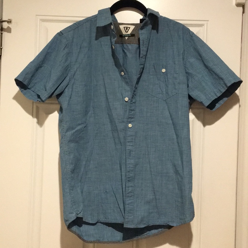 VISSLA Men’s Button Down Blue M